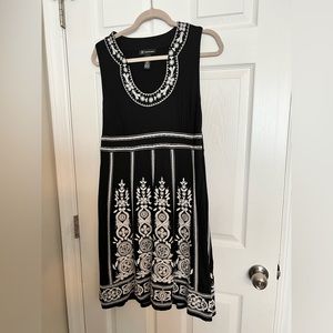 INC international Concepts Embroidered Fit and Flare dress